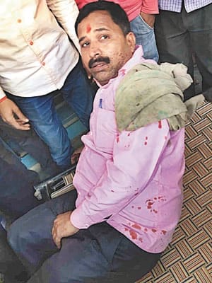 shoot to businessman in patti