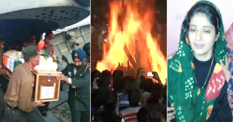 Last rites ceremony of Major Satish Dahiya, Narnaul Haryana