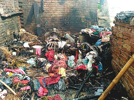 Poor home to ashes by fire