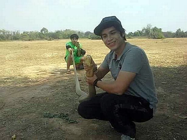 'legendary snake catcher' picking up one of world's most venomous King Cobras with bare hands