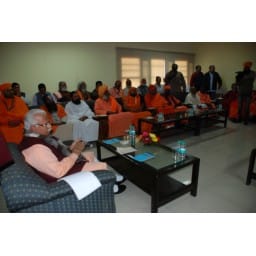 cm meeting with saint, meeting, village, kurukshetra