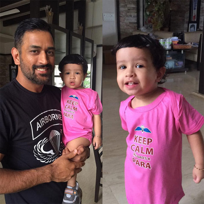 Former Indian Captain MS Dhoni's Crawling With Daughter Ziva