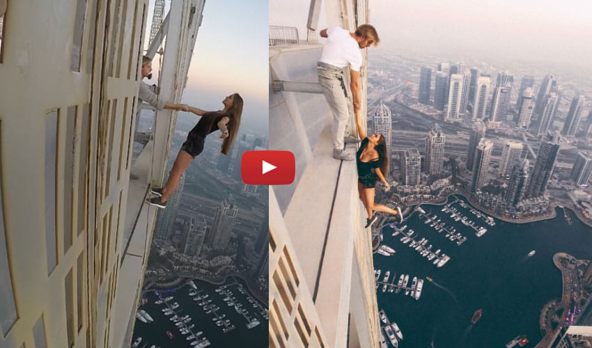 Crazy Girl Risks Her Life For The Perfect Picture