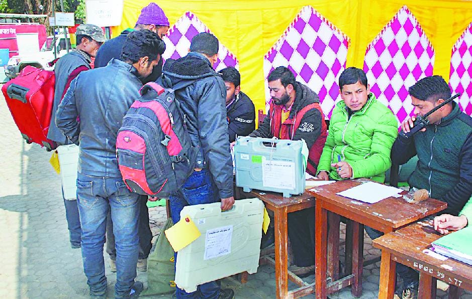 The preparations for the counting of votes in the schedule