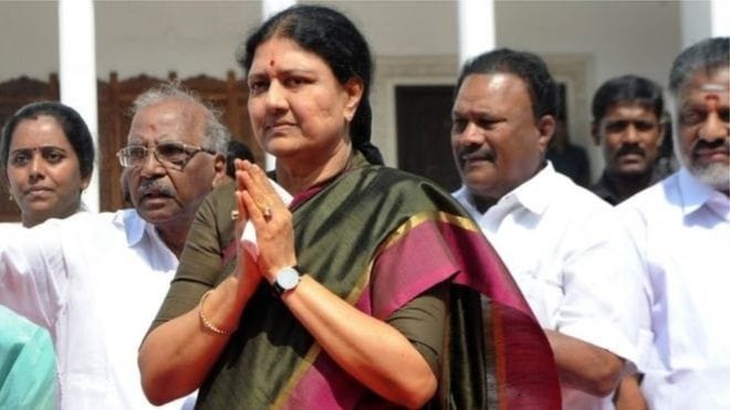 Sasikala's first night in prison
