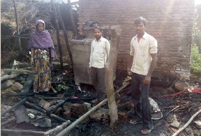 The fire burned two homes, thousands of goods