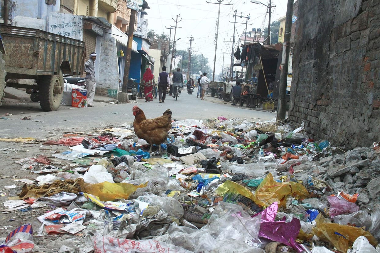 The city began to pile dirt, choke drains