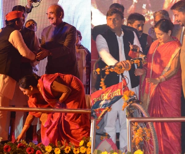 akhilesh yadav campaigns for aparna yadav.