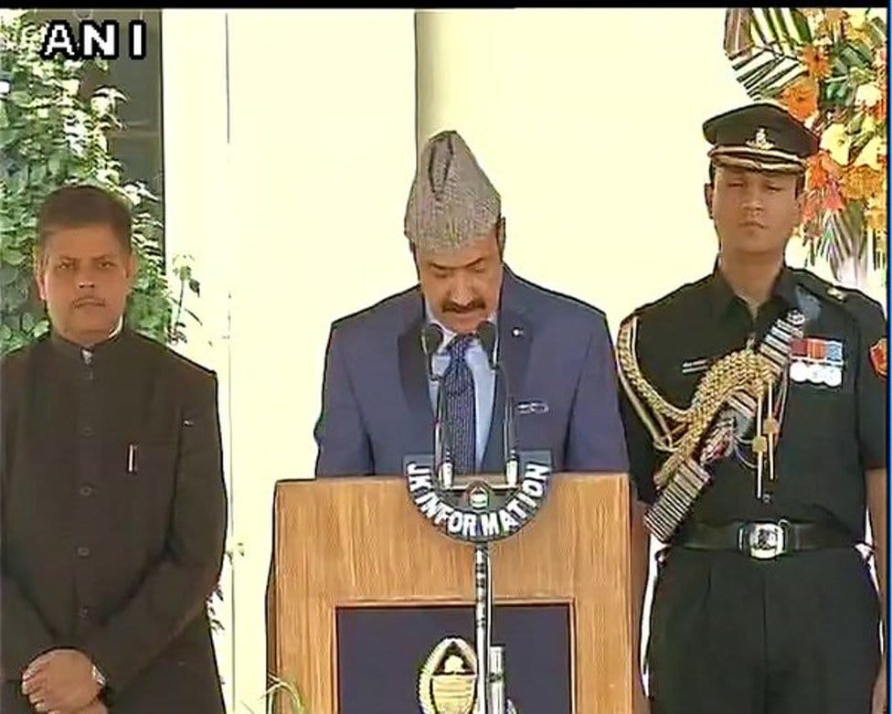 Basharat Bukhari Minister for Horticulture in today's reshuffle sends letter of resignation to CM