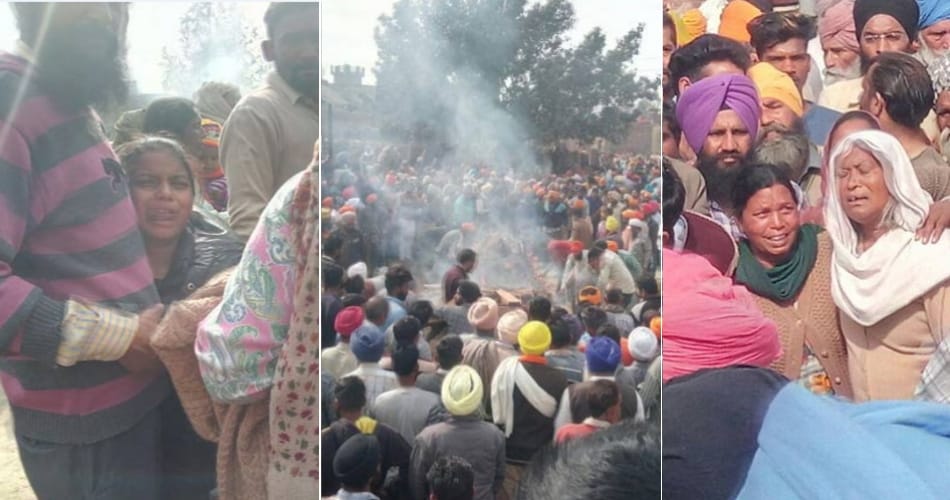 funeral of eleven people killed in accident at firozpur, punjab