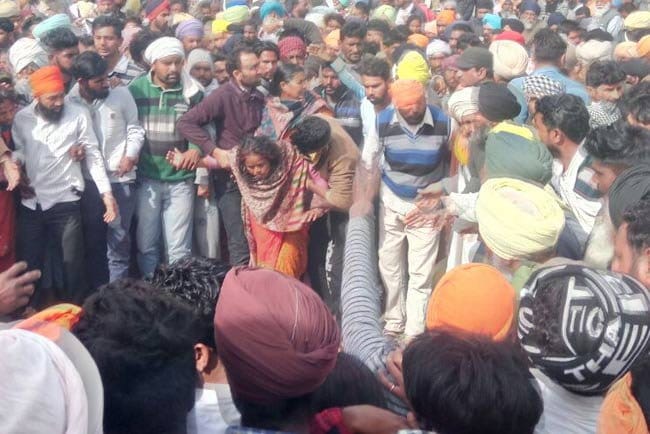 funeral of eleven people killed in accident at firozpur, punjab