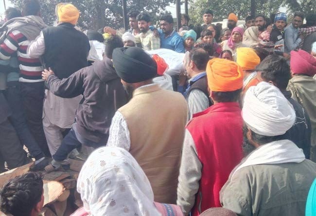 funeral of eleven people killed in accident at firozpur, punjab