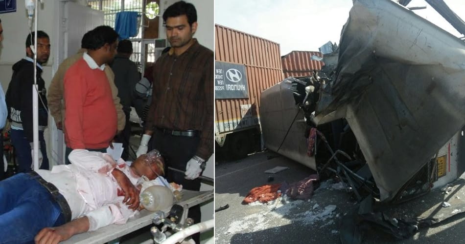 four people killed in road accident at national highway 8 at rewari of haryana