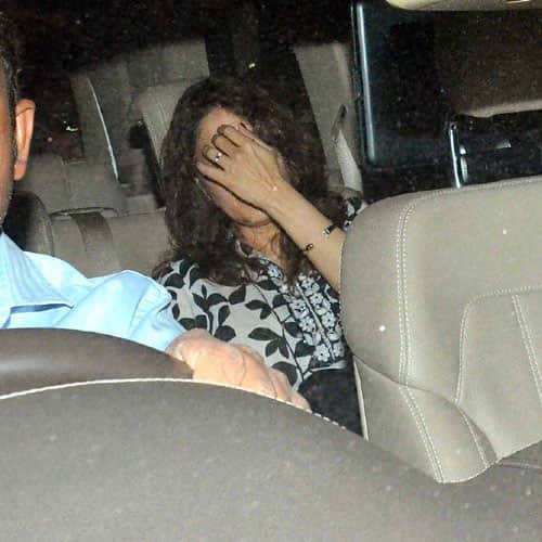 madhuri dixit spotted with her husband and without makeup