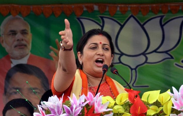 where missing Smriti Irani to UP elections?