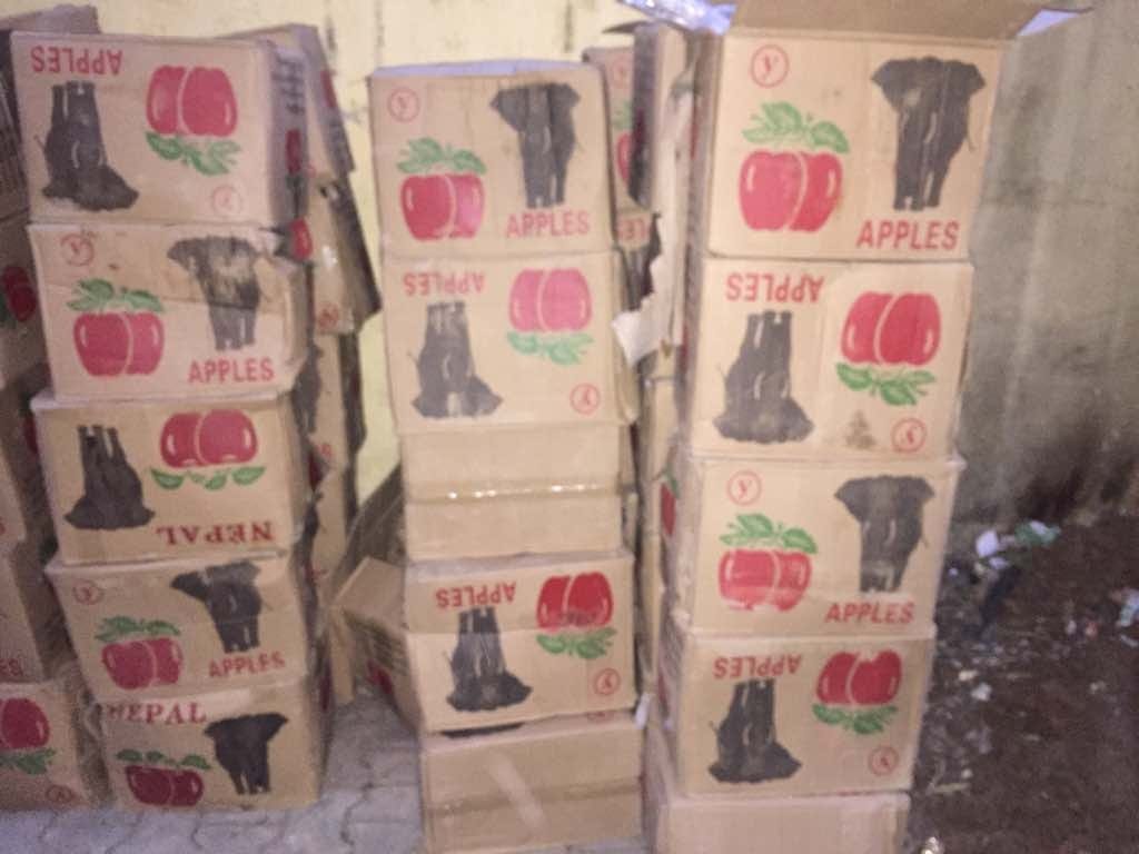 Chinese apple caught