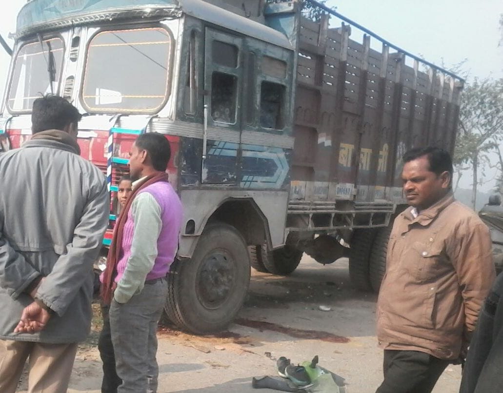 Truck crushed bike rider friends