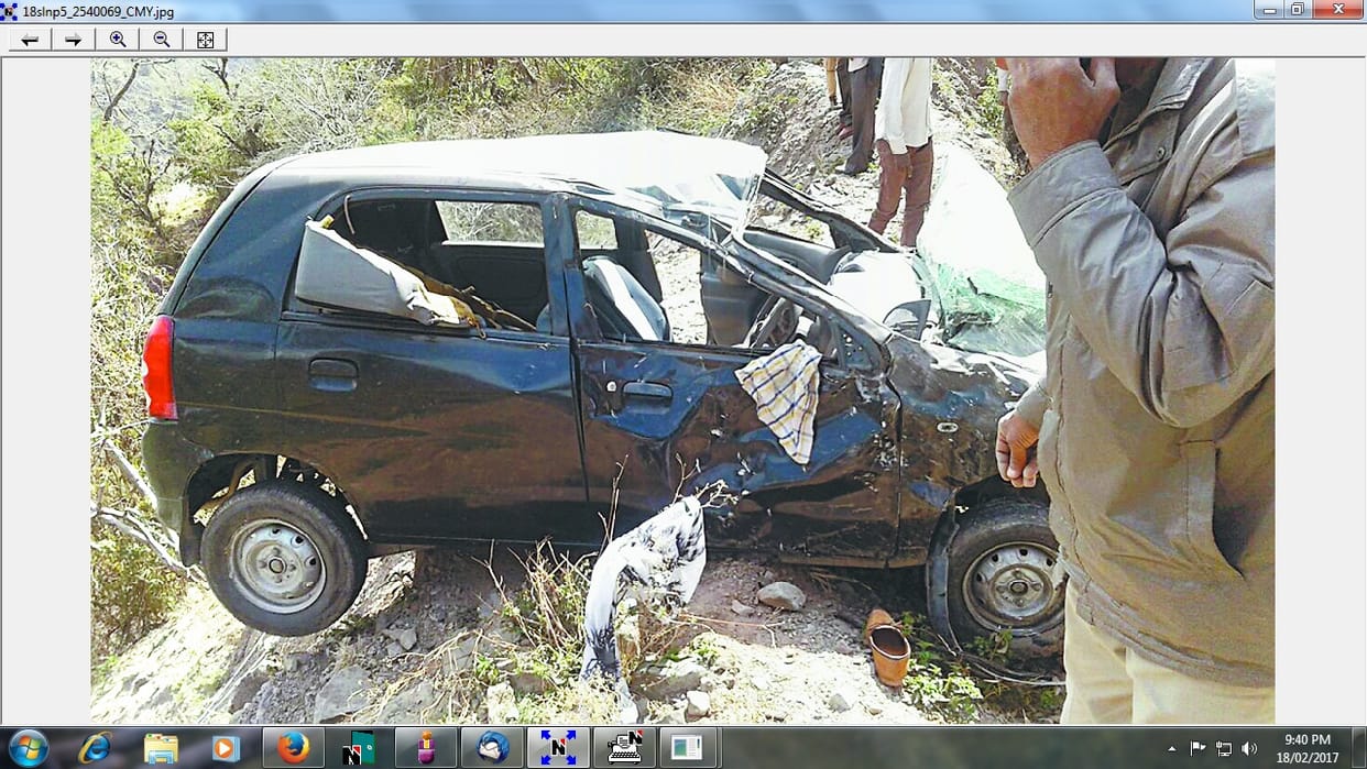 In car accident one killed and one injuired
