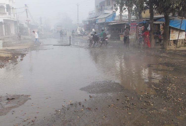 Broken Road by waterlogging