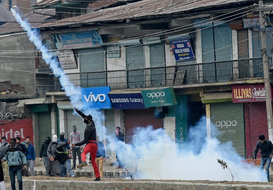 violence protest in kashmir valley during shutdown