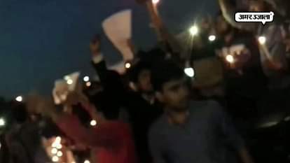 A CANDLE MARCH HELD BY niit STUDENTS FOR JUSTICE in nodia