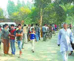People protest after accident