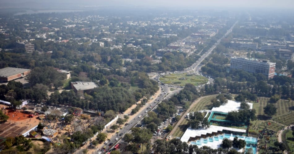 45th chandigarh rose festival started, aerial view of chandigarh city