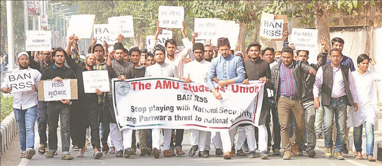 RSS-BJP march in AMU