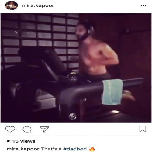 mira rajput shares shahid kapoor's personal photo