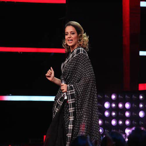 kangana got angry in live show