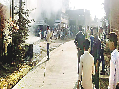 With the explosion in the transformer fire, stampede