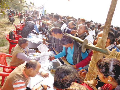 The parties reached the  booths
