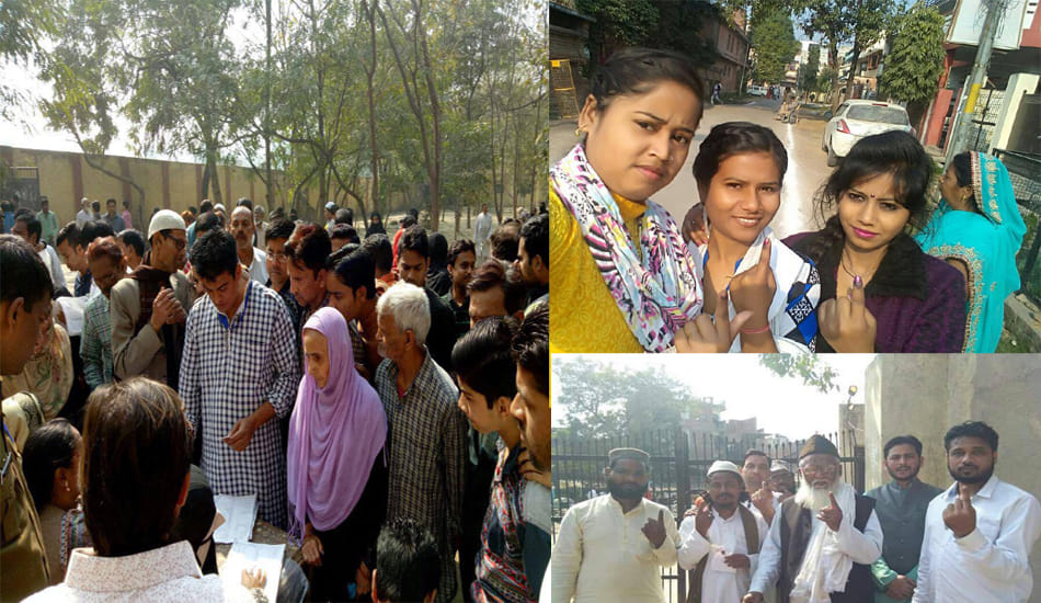 60 percent voting at ganga river bank in kanpur