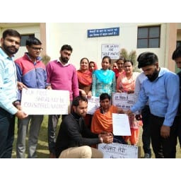 extension lecturers, protest, Sirsa, 6th day, Sirsa
