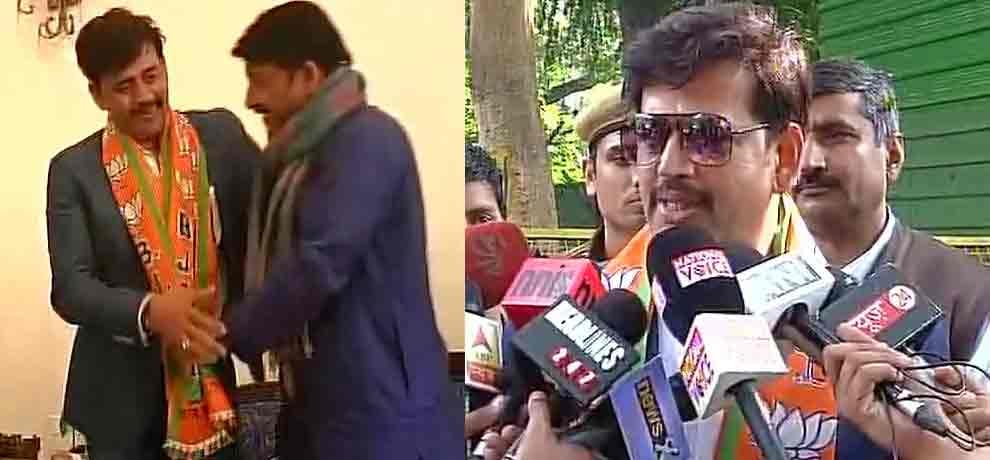 bhojpuri film star ravi kisahen joined bjp after manoj tiwari  