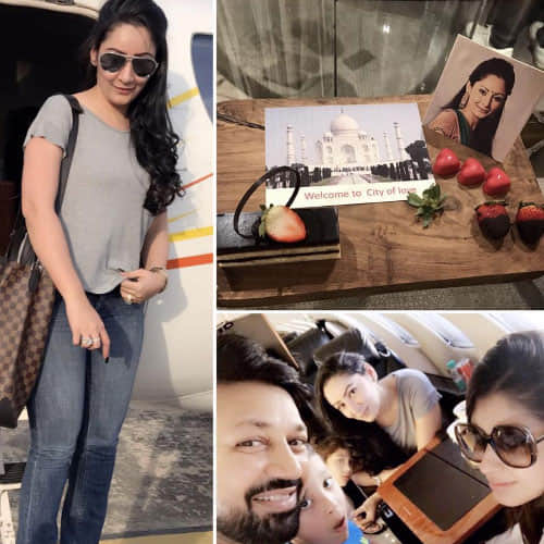sanjay dutt ride scooter in agra with his family