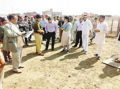 Modi's rally today on the seminary grounds