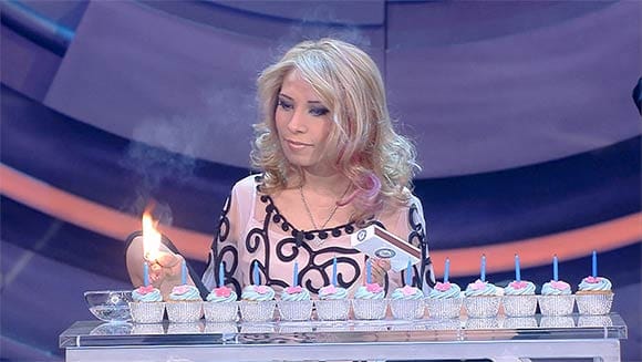 World Record set for most candles lit with feet!