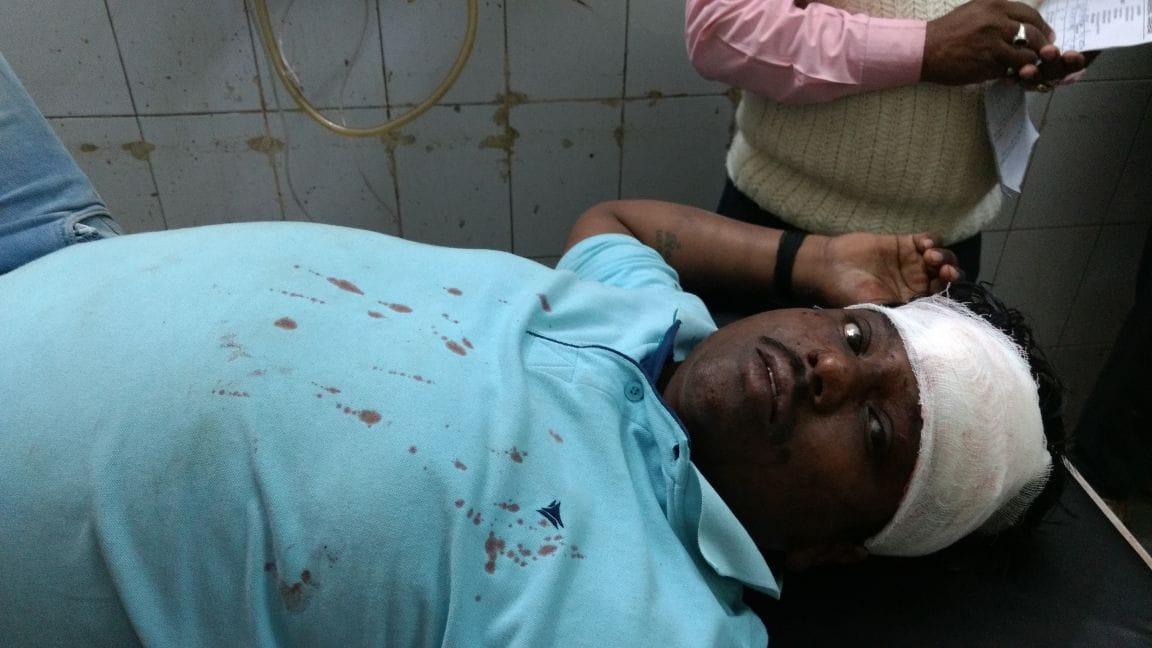 Checking inspector killed in auto stick, cracked head of youth