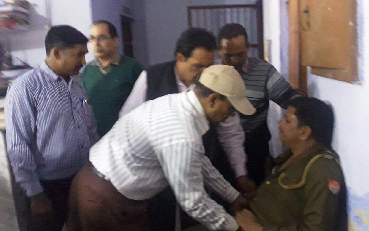 The inspector caught taking bribe.