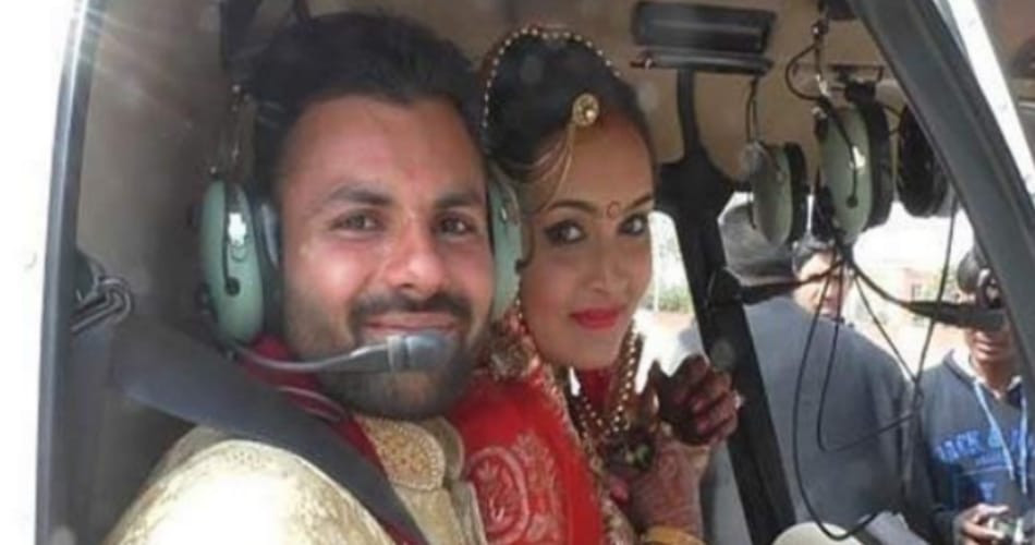unique marriage, farmer son brought his bride vaya helicopter at karnal of haryana