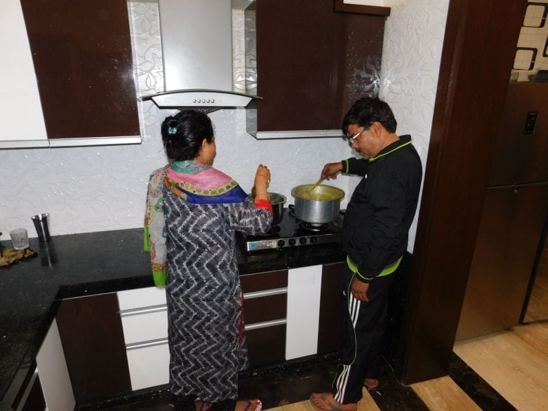 When children play with someone's wife worked hand