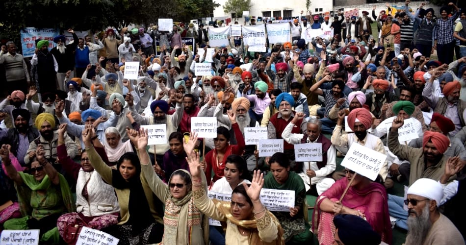 Chandigarh Punjabi front, protest in chandigarh