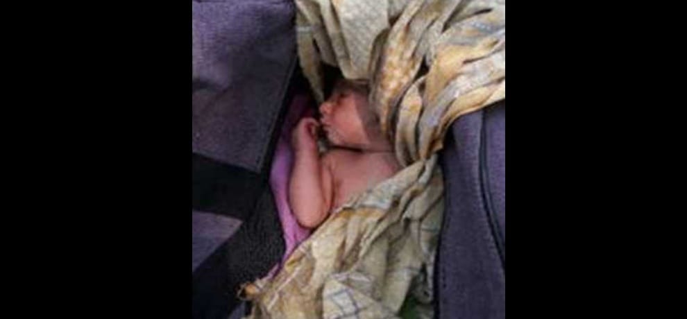 got dead body of a child in 18th floor of residential complex's dustbin