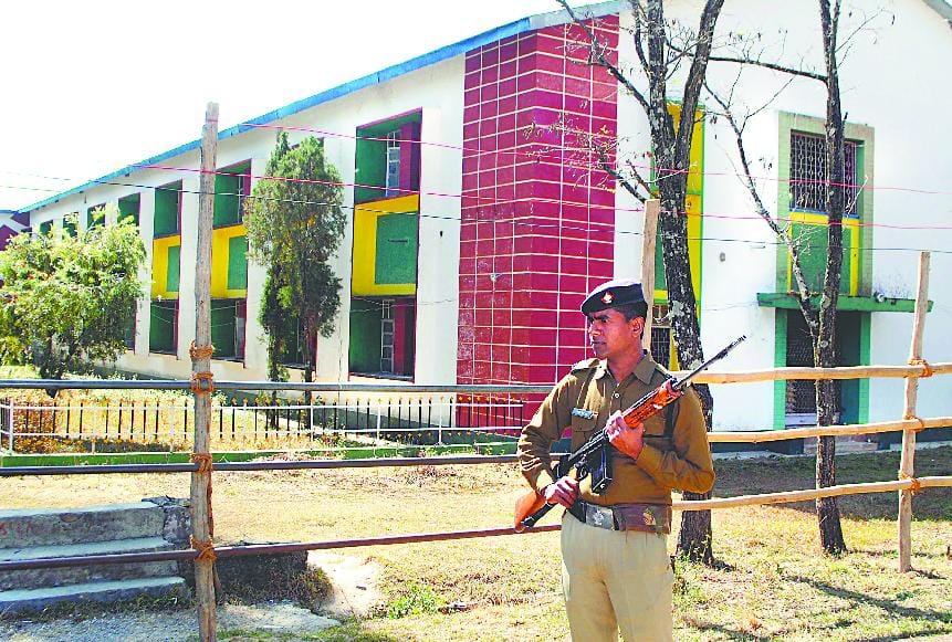 Strong rooms under tight security, officers were duty