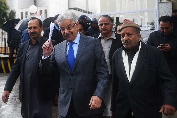 pakistan defence minister criticized by political parties on his statement of Hafiz saeed 