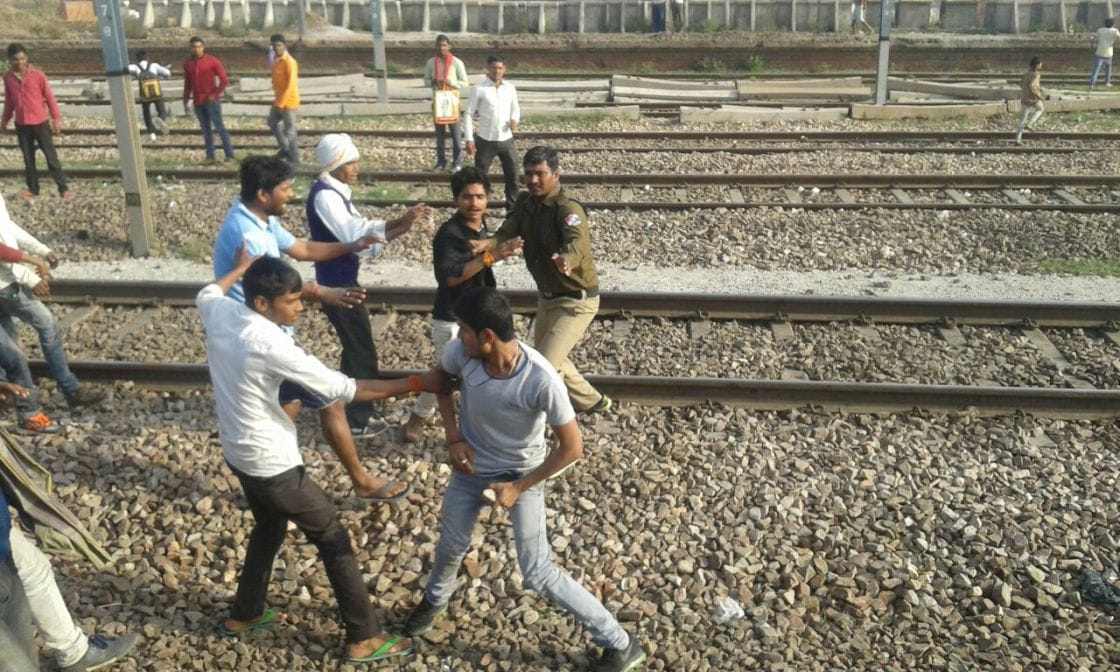 Mahananda prevent stoned, beaten to soldier