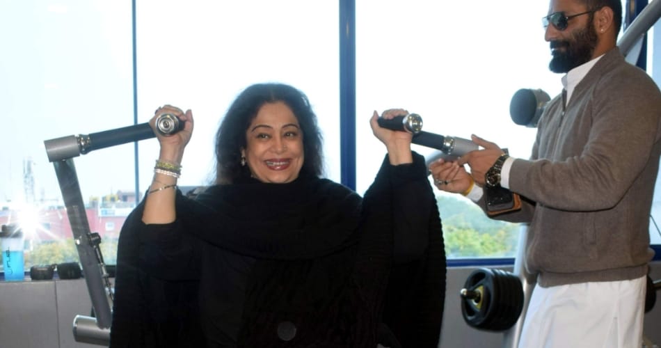 Chandigarh MP Kirron kher in sector 9 gym