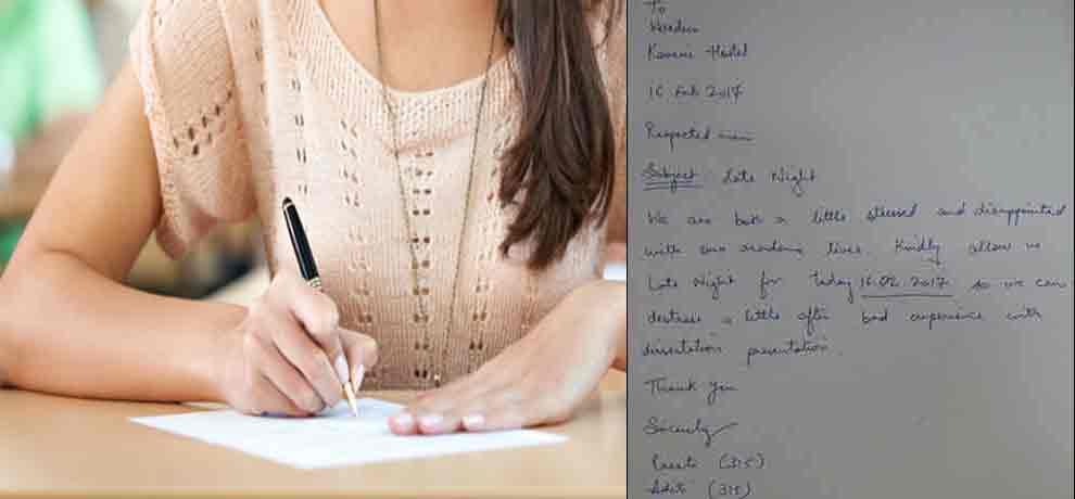 jnu kaveri hostel girls writes hilarious application to warden for late night outing