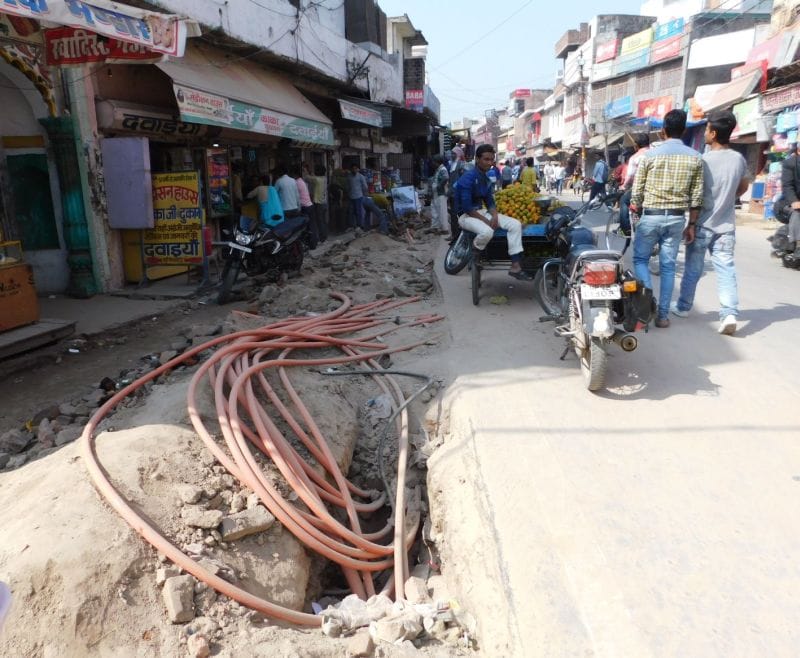 Power department dug roads, people upset
